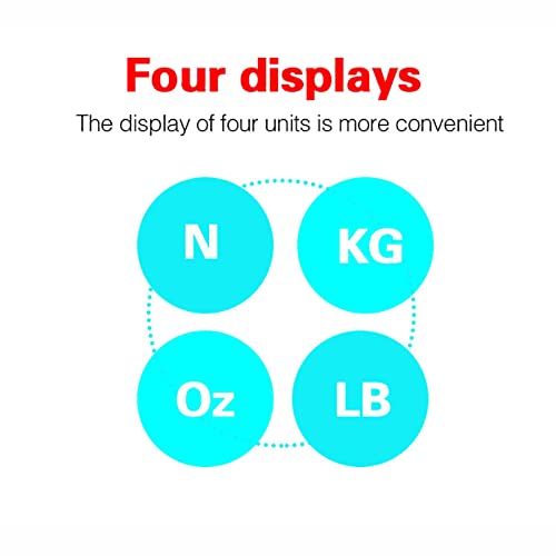 Digital Force Gauge Push and Pull Tester Dynamometer Druck LCD Hochpräzise Schubmesser Messgeräte mit 4 Messeinheiten N/Kg/Lb/Oz-100N