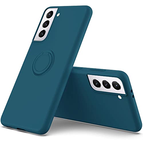 Galaxy S22 SC-51C SCG13 �p �����O�t�� �\�t�g�P�[�X �C���f�B�S�u���[ TPU�ی�P�[�X �X�^���h�@�\�t�� 360��]�J�o�[ �ϏՌ� �V���R�� �f�� �����^ �w�ʃJ�o�[ �����h�~