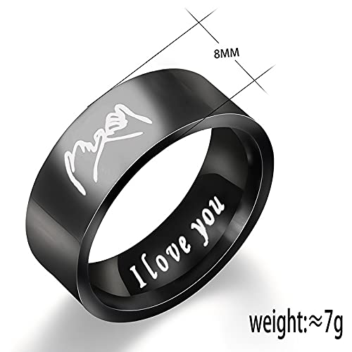 COLORFUL BLING Pinky Promise Couple Rings Stainless Steel Polish I Love You Engagement Wedding Ring Band for Friendship Lovers Valentines Wedding Jewelry3