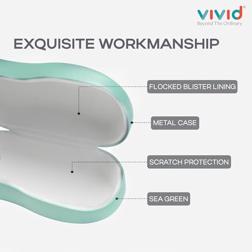 Image of VIVID Vision Unisex Adult Eyewear Specs Case Cover | Screw Driver | Free Cloth | Protect Eye Glasses | Chashma Dibbi | Spectacle Box | HINGE-SPRING | Metal | 3 IN 1