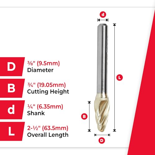 Fresa tipo SF Burr de carburo sólido Amana Tool miniatura 4