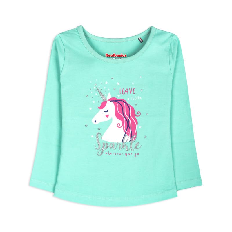 Image of Real Basics Girls Regular Fit Full Sleeves Tshirt (Pack of 1)
