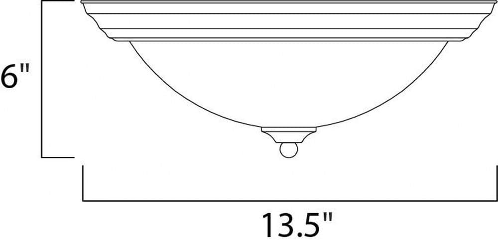 Maxim Lighting Essentials 2-Light Flush Mount | Rubbed Bronze Finish | Transitional Flush Mount | Ideal for Bedrooms, Hallways & Entryways | Dimmable | 5841MROI