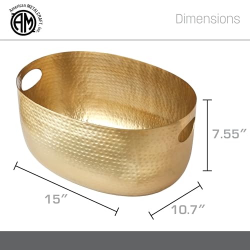 American Metalcraft Aluminum Beverage Tub - Large Party Serving Solution with Handles for Drinks, 320oz, Gold by American Metalcraft - Image 4