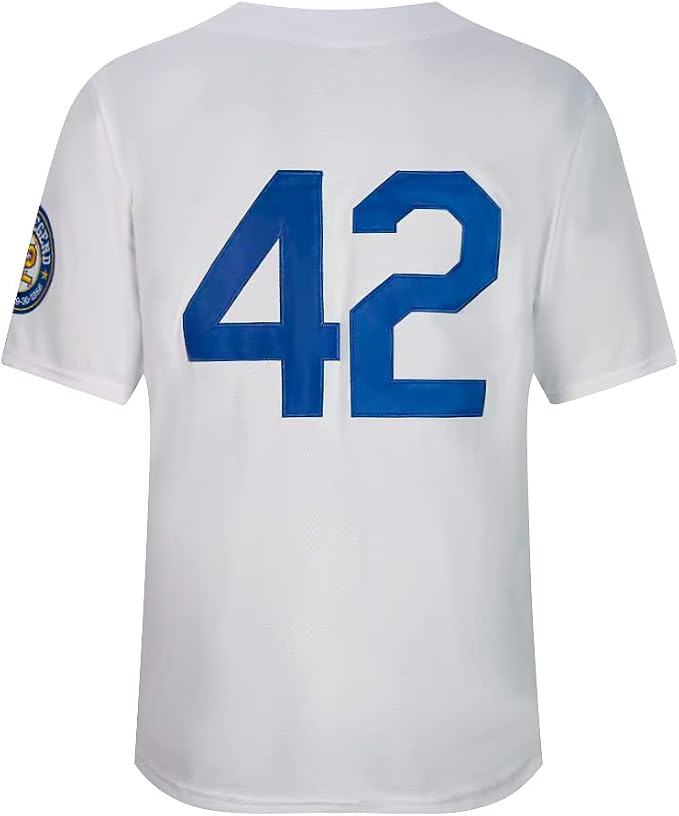 Camiseta de béisbol para hombre Legend negra número 42 vintage bordada retro Lightsout miniatura 7