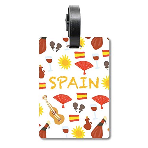 Étiquette valise Flamenco Espagne en PVC souple et coloré