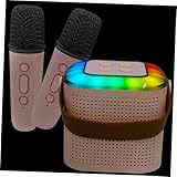 Compact et léger : l'enceinte convient aussi bien à la maison qu'aux voyages grâce à sa taille compacte et son poids léger, karaoké avec microphone, microphone portable et enceinte sans fil