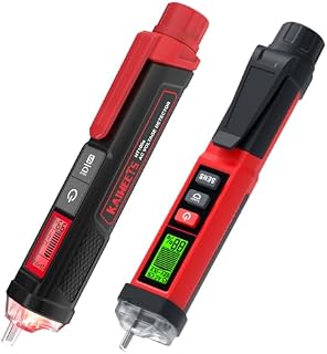 KAIWEETS Non-Contact Voltage Tester Pen, Dual Range AC 12V/70V-1000V Electrical Tester with LCD Display HT100s KTL01