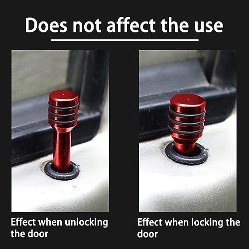 image for Mandark 4PCS Car Door Lock Knobs, 1.93 x 0.47 Inch Vehicle Inner Door 