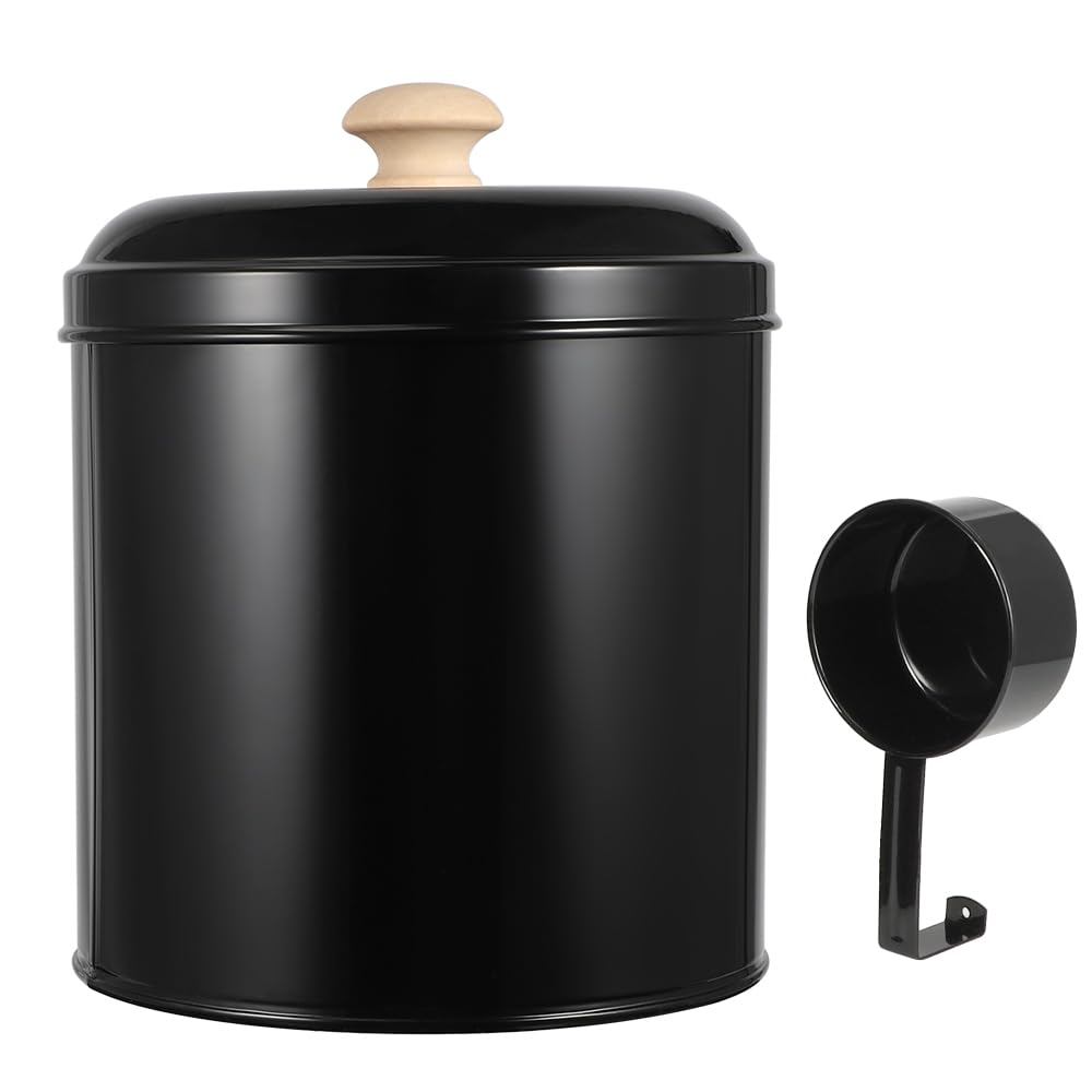 Picowe Laundry Scent Booster Beads Dispenser with Scoop for Organization and Storage, Metal Soap Dispenser for Laundry Room Decor (Black)