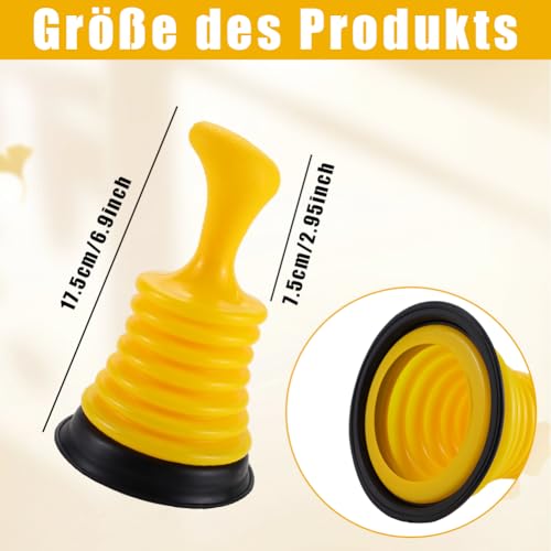 Tyafzzn 18cm Pömpel Klein Saugglocke Abfluss, Pümpel Saugglocke Plunger Sink Maximale Saugkraft Plunger Sink für Bad Küche Dusche Toilette