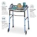 NOVA Walker Tray, Food Tray with Dual Cup Holders – Food & Drink Tray for Folding Walkers, Raised Spill-Guard Edge, Lightweight Carry Tray for Meals & Daily Essentials, Fits Most Standard Walkers