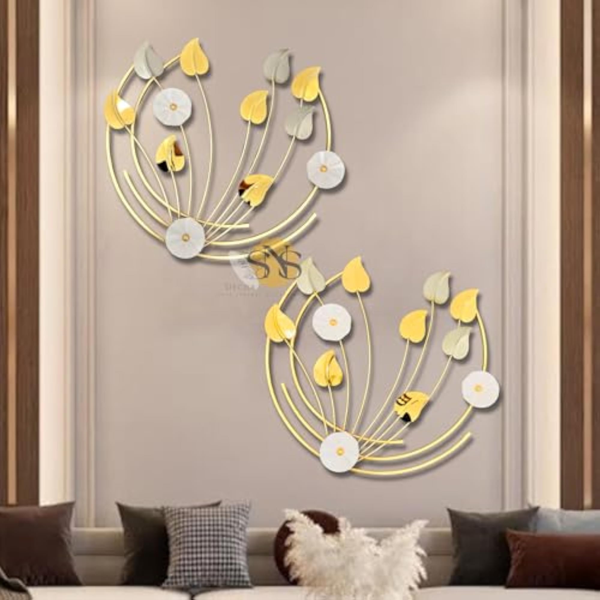Luxury PVD Metal Moon Wall Art Decorations
