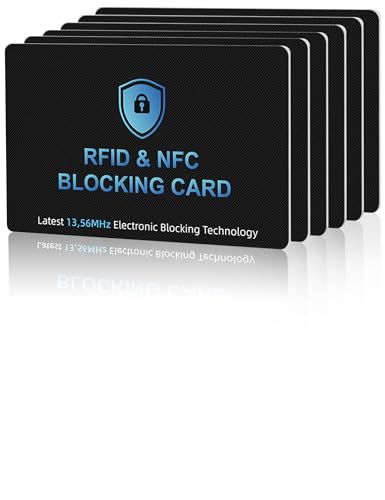 ZGAGFZ 6PCS RFID Blocking Cards Premium Contactless NFC Debit Credit Card Passport Protector Blocker...