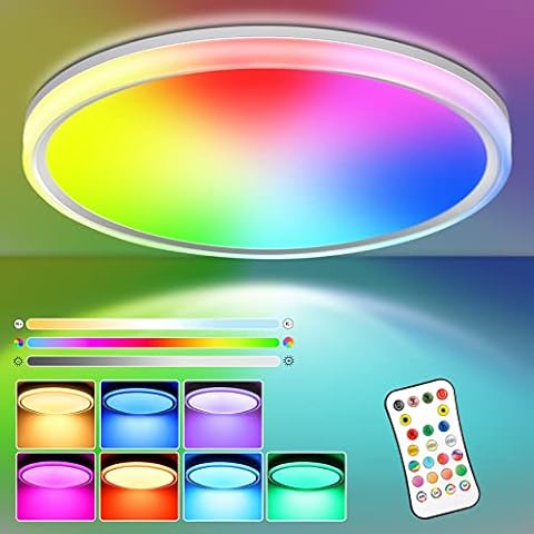 Auxtop Plafon LED Techo Regulable 24W RGB Cover