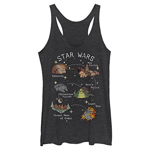 Star Wars Story Map Womens Racerback Tank Top