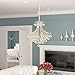 Worldwide Lighting W83039C16 Empire Chandelier, 6-Light, Clear Crystal, 16 x 15-Inch, Chrome Finish