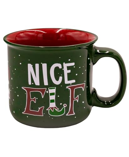 Lazy One Novelty Mugs, Funny Gift Mug for Family, Friends, or Coworkers in your Office, Camping (Nice Elf)