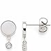 Produktbild Leonardo Ciao Arida Silbernes Damen Ohrstecker Set aus Edelstahl mit Perlmutt Plättchen und Glaskristallen, Durchmesser 0,8 cm, Schmuck Geschenk für Frauen 023299