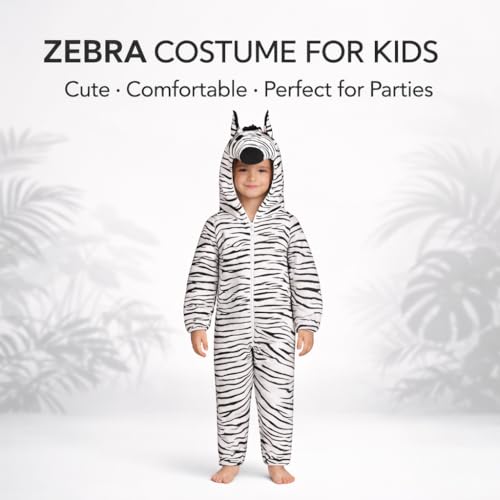 Image of Raj Costume Animal Fancy Dress Costume for Boys & Girls | Hooded Full Body Wildlife Zoo Animal Jumpsuit | Soft Costume for School Function, Fancy Dress, Halloween, Birthday, Cosplay & Role Play