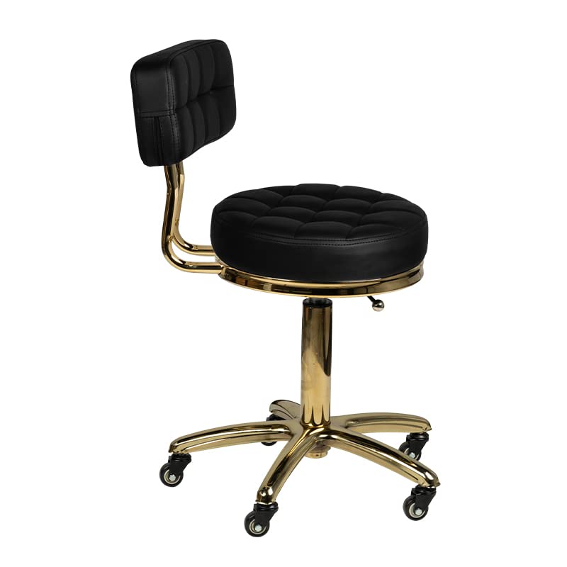 ACTIVESHOP Sgabello cosmetico a rotelle Gold AM-961 nero
