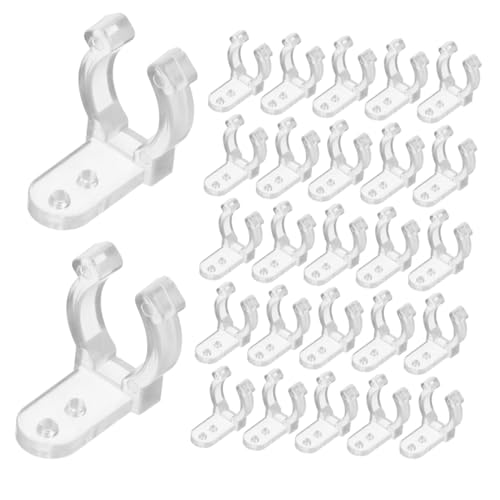 SOLUSTRE 50stücke Lichterkettenclips Transparent zur Befestigung von Terrassen Deck und Markisenbeleuchtung Formbeständiger für Diverse Inklusive...