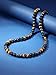 Jovivi 8mm Mens Healing Crystal Black Obsidian Tigers Eye Hematite Beaded Necklace Natural Stone Beads Necklace Triple Protection Jewelry Gifts for Men Stress Relief,Balance