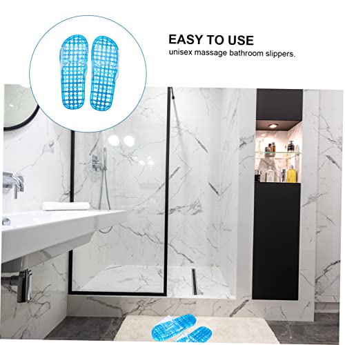 1Pair Crystal Massaging Hollowed Draining Slippers for Home Quick Drying Bathing Shower Footwear Comfortable Lightweight Design for Indoor and Outdoor Use Fits3