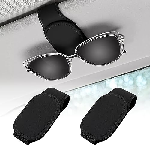 2x Magnet Brillenhalter Für Auto - Sonnenbrillen Aufbewahrung & Parkkarten Halterung Für Sonnenschutz