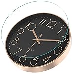 Silent Wall Clock 12 Inch Non-Ticking Wall Clocks Battery Operated for Living Room Decor Modern Wall Clock for Home/Bedroom/Office/Classroom/School/(Rose Gold) - Image 2