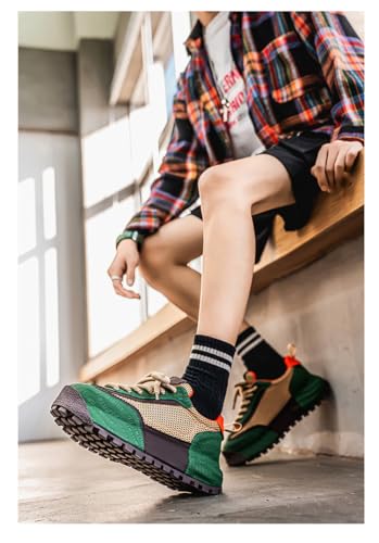 Y2K Minimalist All Black Sneakers for Men Mesh and PU Upper with 1.5 Inch Height Boost Lightweight Non Slip Sole for Walking Work and Casual Outfits with Rugged Grip4