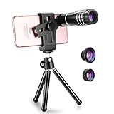 TECHO Professional 12X Zoom Telephoto Lens, Fisheye Lens, Wide Angle Lens, Macro Lens for iPhone 8 7 6s Plus SE, Samsung Galaxy S8 S7 Edge Google & Most Smartphones