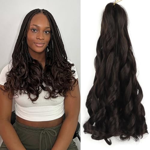 French Curl Braiding Hair Pre Stretched 16 Inch Color 2 8
