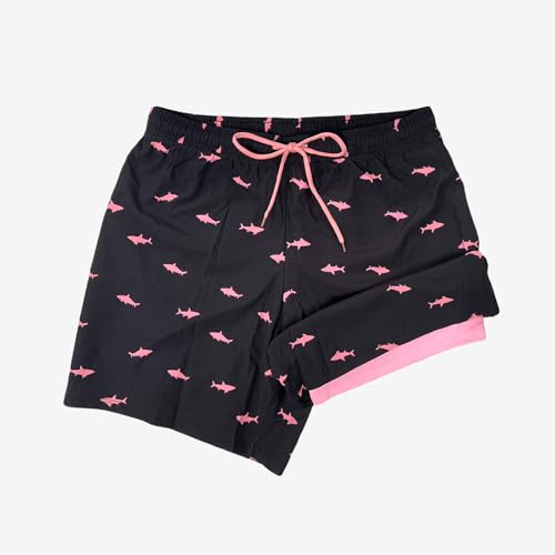 Mens Swim Trunks with Liner Summer Board Shorts Quick Dry Swimwear Beach Vacation Bathing Suit