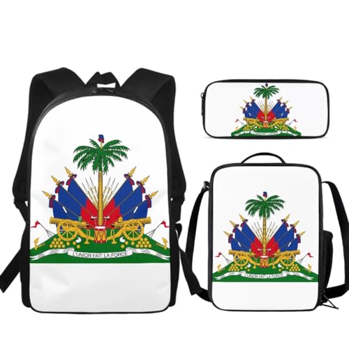 Sac d'école Haïti ergonomique 3-en-1 avec kit repas et trousse