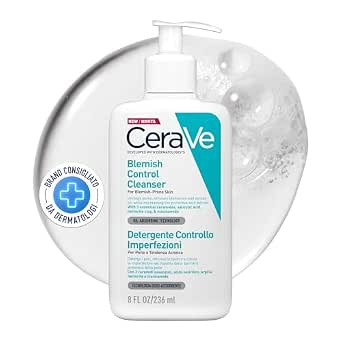 CeraVe - Blemish Control, Gel Limpiador para Acné y Piel Grasa, Reduce el Acné, 