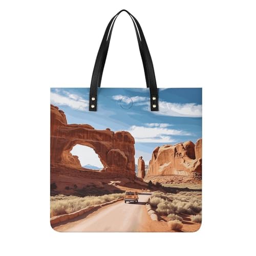Arches National Park Entrance Large Leather Handbags Women Fashion Handbag Multifunctional Travel Bag It Is A Great Gift for Mothers, Teachers, Friends, Bridesmaids