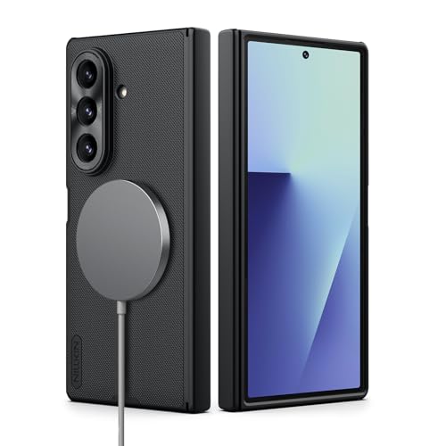 Nillkin  Galaxy Z fold7ケースヒンジ保護 耐衝撃 Magsafe/MagFit対応 ワイヤレス充電対応 マグネット吸着 ギャラクシー Z Fold7 ケース フォールド7 カバー すり傷防止 薄型 上質 ビジネスに最適（ブラック）