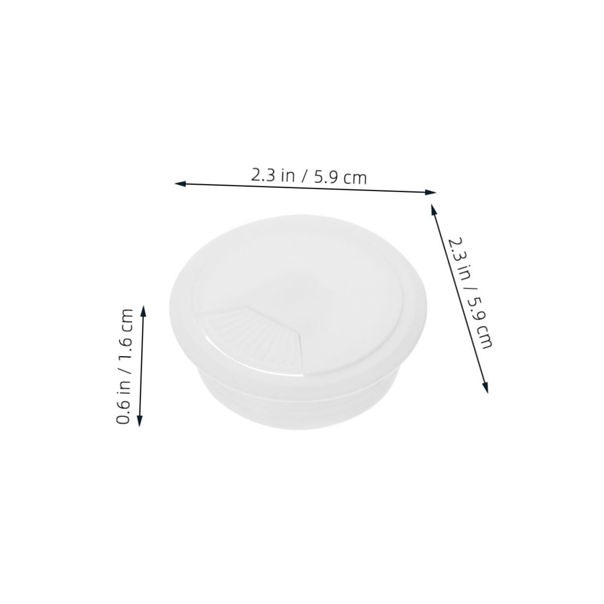 10 Pack White ABS Desk Grommets for Wire Management
