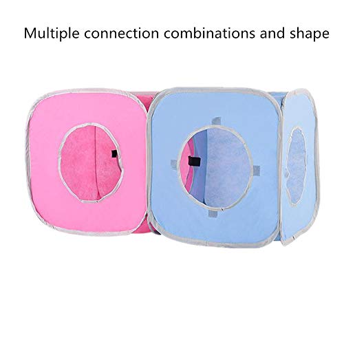 Citmage Cat Cube Pop Up Non-Woven Fabric Play Tent Toy With Hook And Loop,3 Peek Holes Collapsible,Lightweight,Provide Exercise Game For Cats,Kitties,Puppies (Pink) #TOP3