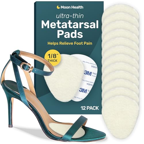 Image of Ultra Thin Metatarsal Pads Women and Men, Ball of Foot Cushions, Metatarsal Foot Pads for Women, Mens Foot Pads for Balls of Feet | 12 Pack, 6 Pairs, 1 /8 inch Thick