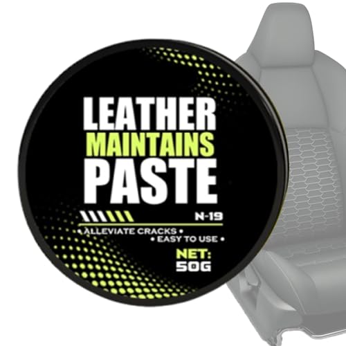 Crema Para Mantenimiento De De Coche | Mantequilla para,Pasta De Abrillantador 50g Larga Duración Con Esponja Para Asientos De Coche Muebles De Interior Sofá Y Silla De Montar
