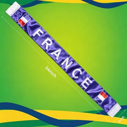 TOSOUATOP Scarf For World Cup 2026【HD Printing】【Druable】【Skin Friendly】 France Soccer Scarf