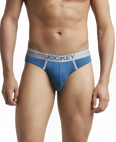 Image of Jockey 8044 Men's Super Combed Cotton Rib Solid Brief with Ultrasoft Waistband (Pack of 2)