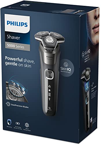 Philips SHAVER Series 5000 S5887/10 rasoio elettrico Rotazione Trimmer Grigio
