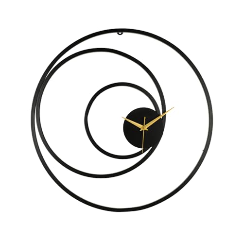 Image of Wakefit Metal Analog Wall Clock Big | 28 Inch | Laser Cut Abstract Home Decor & Gifting Option | for Living Room Study Bedroom & Office Decor | Clokel Metal Wall Clock 700MM Black