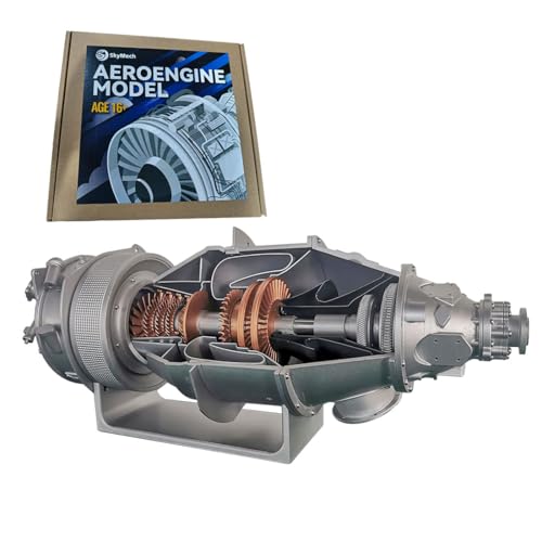 FunXylophy Turboprop Engine Model Kit, Skymechman PT6A 3D Printing DIY Functional Aircraft Turboprop Engine Model, Physics Science Experiment Engine Kit (100PCS)