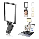 Aureday Rechargeable Selfie Light with Clip, Video Light for iPhone/Tablet/Camera/Laptop, 2000mAh Portable LED Phone Light for Selfie/Video Conference/Zoom Call/Photography/Makeup/Live Stream/TikTok