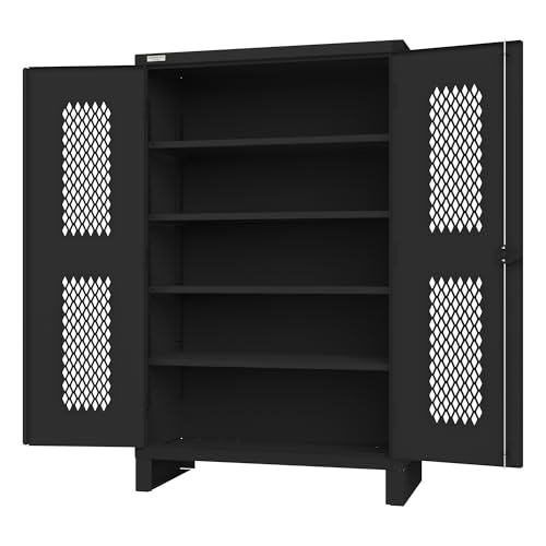 Durham 3703V-4S-08T Cabinet, 4 Shelves, Black