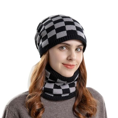 Conjunto de invierno de punto premium con interior de terciopelo de máxima suavidad 6